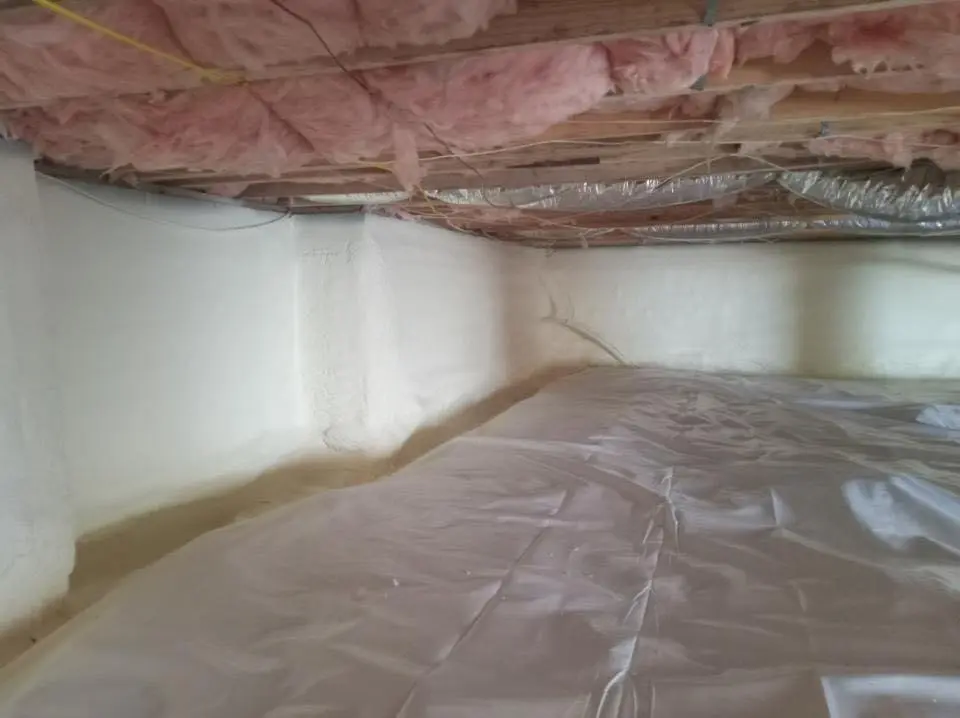 Crawl space encapsulation with closed-cell spray foam for Spray Foam Roofing in Mauldin